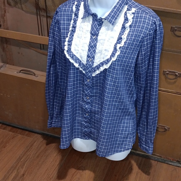 VINTAGE KARMAN WESTERN Button front shirt... #5554 - Picture 2 of 7